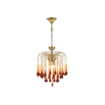 Ciel Chandelier Golden Arms and Crystal