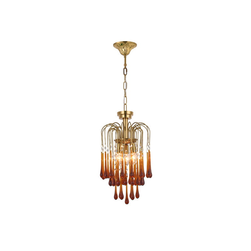 Ciel Chandelier Golden Arms and Crystal