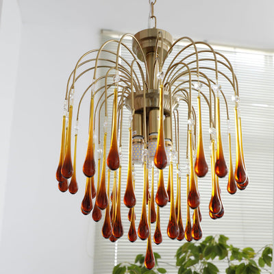 Ciel Chandelier Golden Arms and Crystal