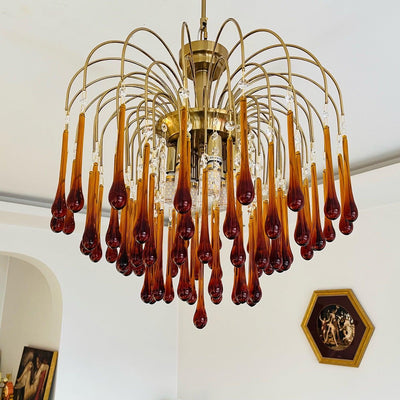Ciel Chandelier Golden Arms and Crystal