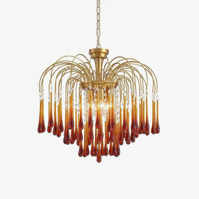 Ciel Chandelier Golden Arms and Crystal