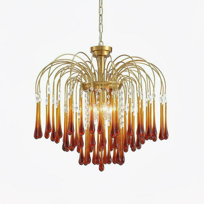 Ciel Chandelier Golden Arms and Crystal