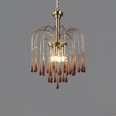 Ciel Chandelier Golden Arms and Crystal