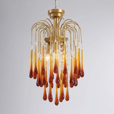 Ciel Chandelier Golden Arms and Crystal