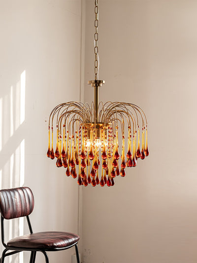 Ciel Chandelier Golden Arms and Crystal