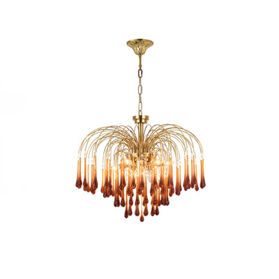 Ciel Chandelier Golden Arms and Crystal