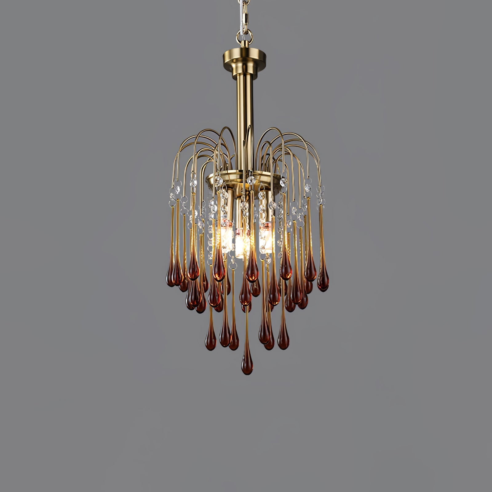 Ciel Chandelier Golden Arms and Crystal