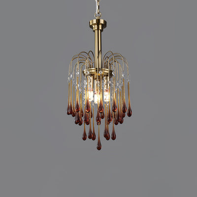 Ciel Chandelier Golden Arms and Crystal