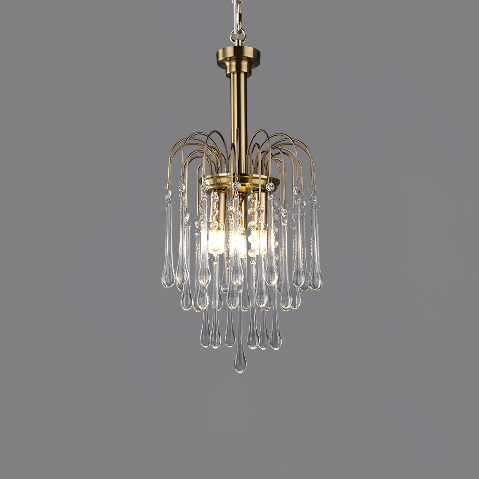 Ciel Chandelier Golden Arms and Crystal