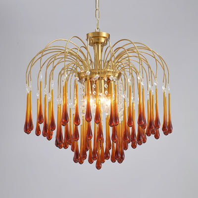 Ciel Chandelier Golden Arms and Crystal