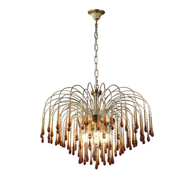 Ciel Chandelier Golden Arms and Crystal