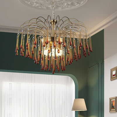 Ciel Chandelier Golden Arms and Crystal