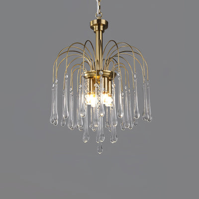 Ciel Chandelier Golden Arms and Crystal