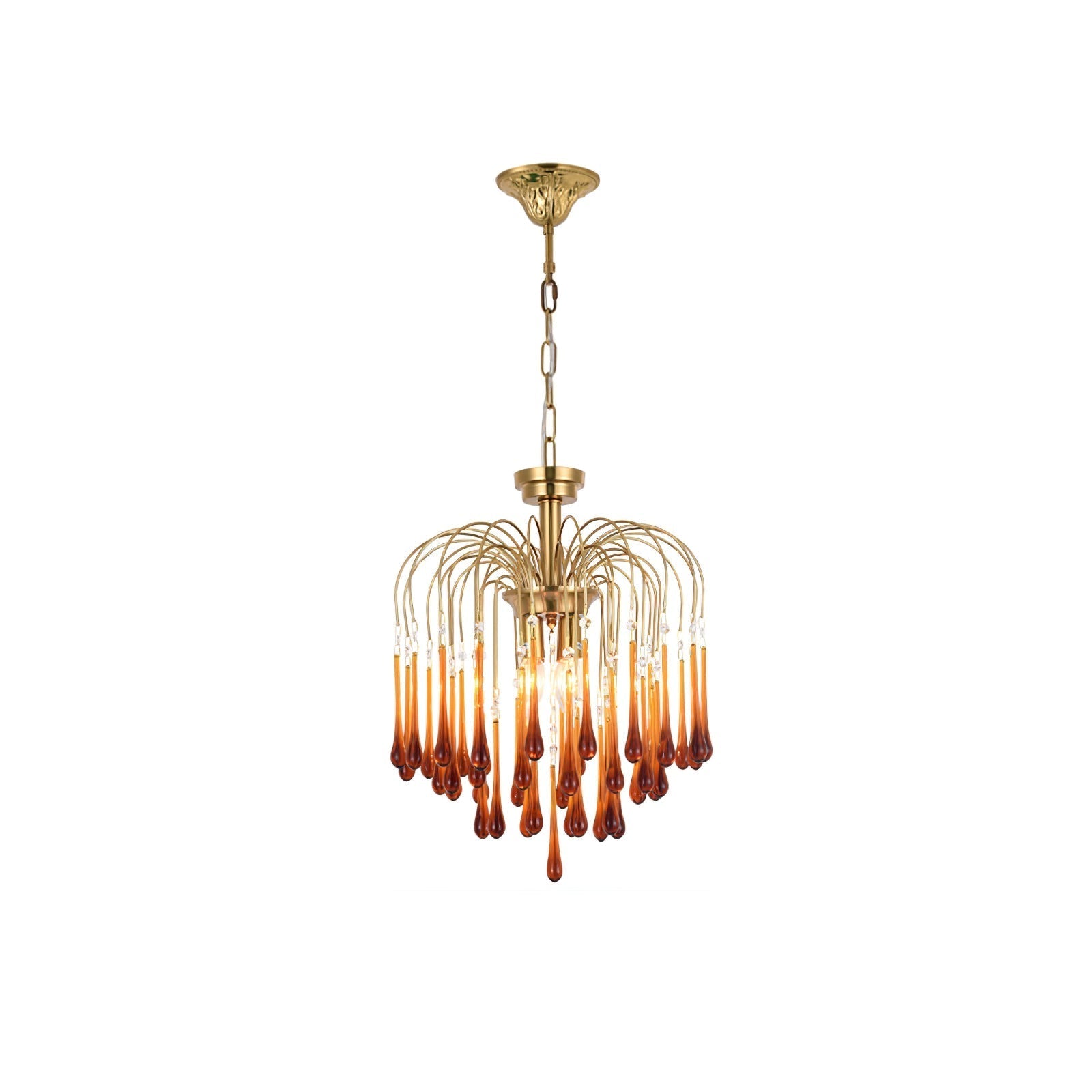 Ciel Chandelier Golden Arms and Crystal