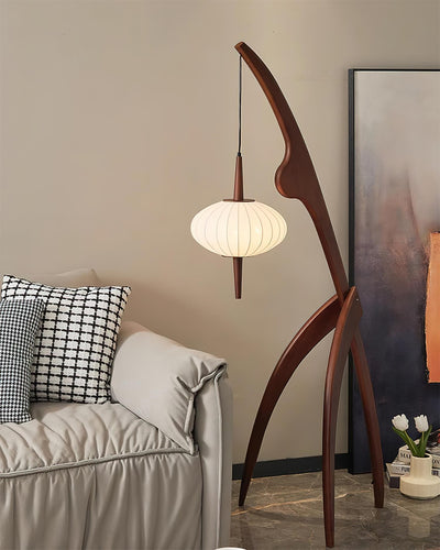 Ulen Mid Century Wooden Floor Lamp