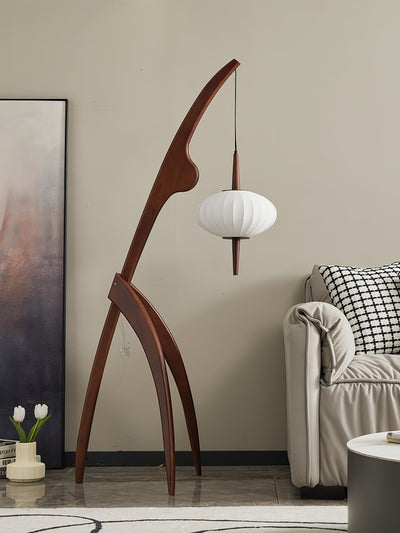 Ulen Mid Century Wooden Floor Lamp