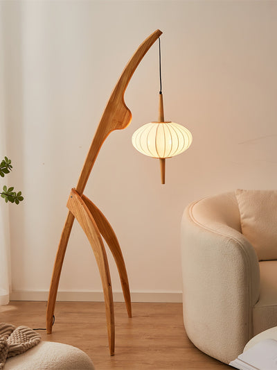 Ulen Mid Century Wooden Floor Lamp
