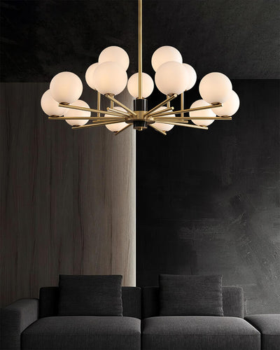 Covynel Mid-Century Brass Chandelier