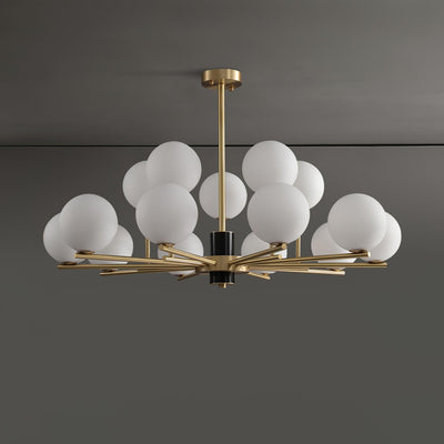 Covynel Mid-Century Brass Chandelier
