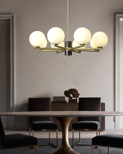 Covynel Mid-Century Brass Chandelier
