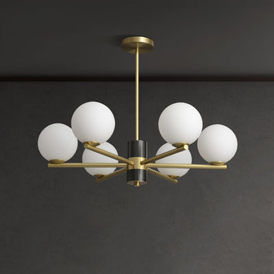 Covynel Mid-Century Brass Chandelier