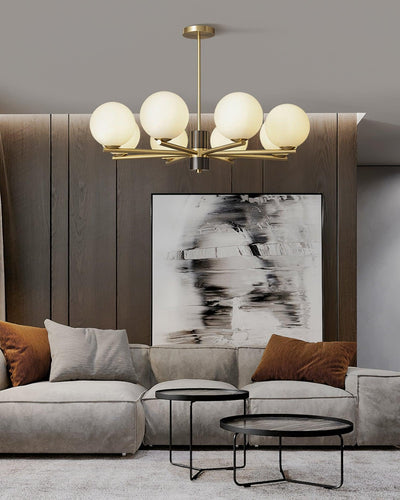 Covynel Mid-Century Brass Chandelier
