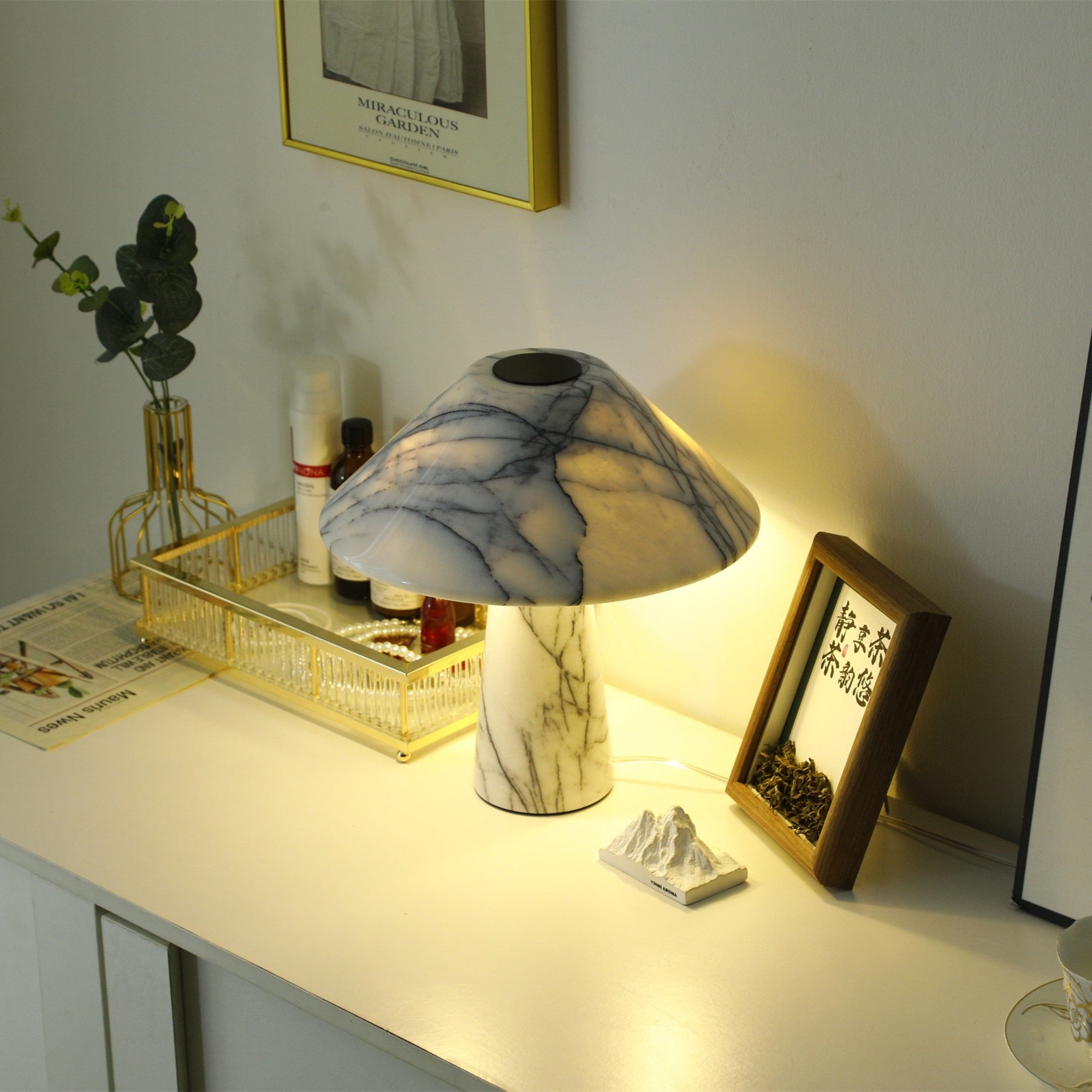 Dashiell Marble Modern Table Lamp