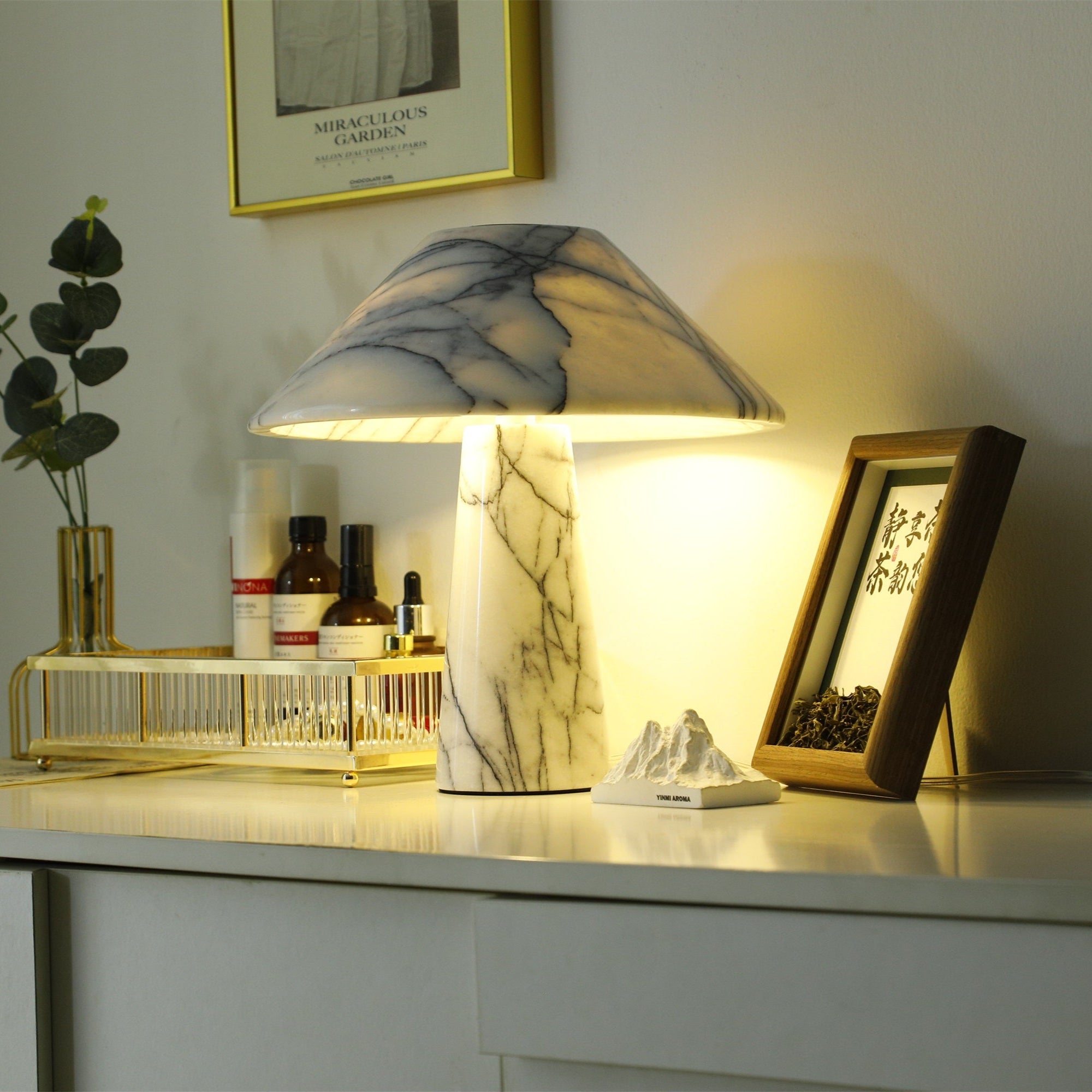 Dashiell Marble Modern Table Lamp