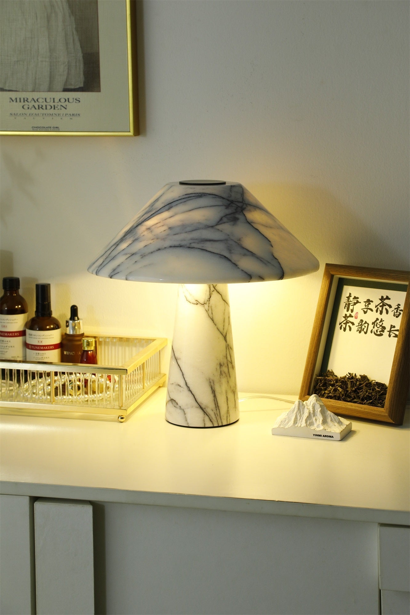 Dashiell Marble Modern Table Lamp
