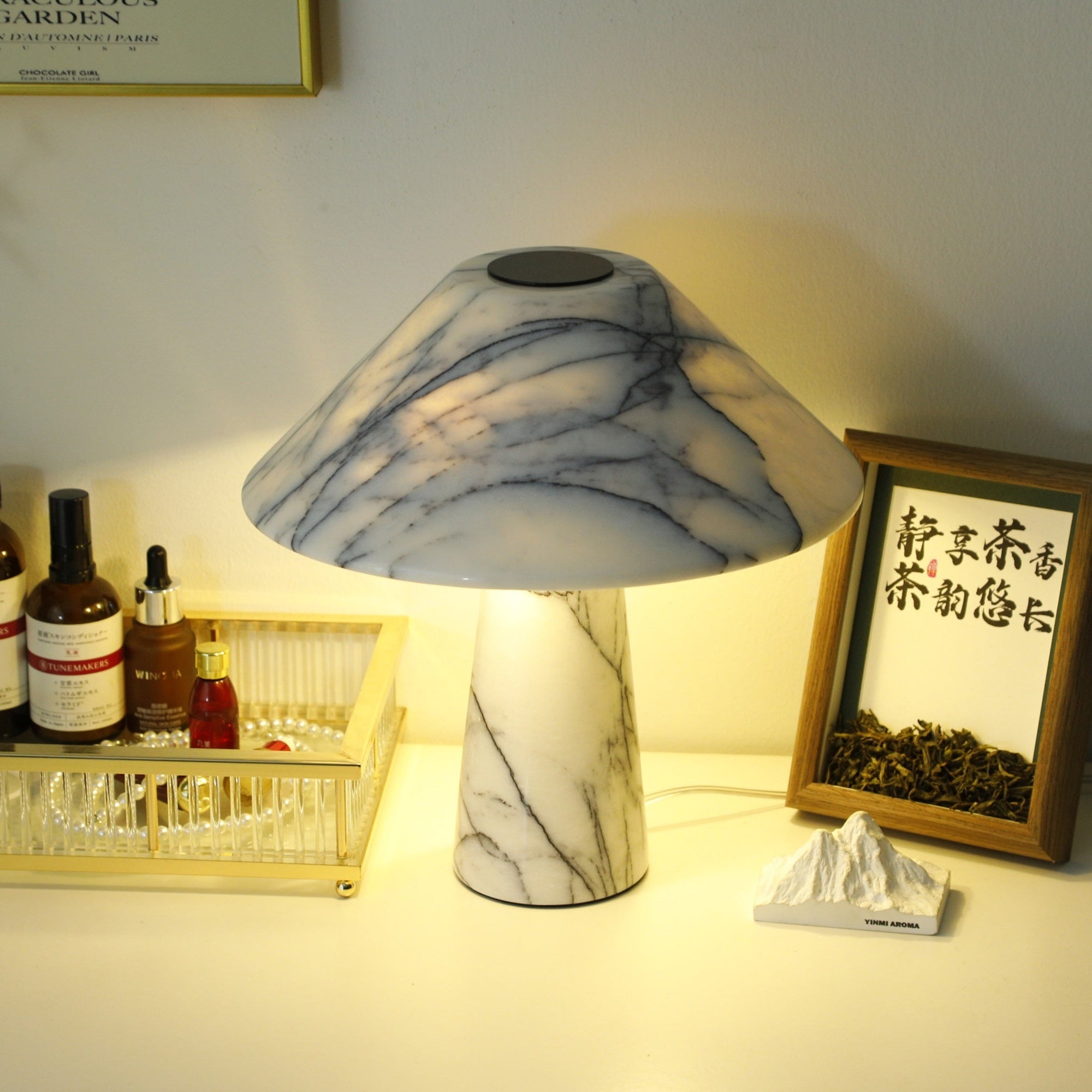Dashiell Marble Modern Table Lamp