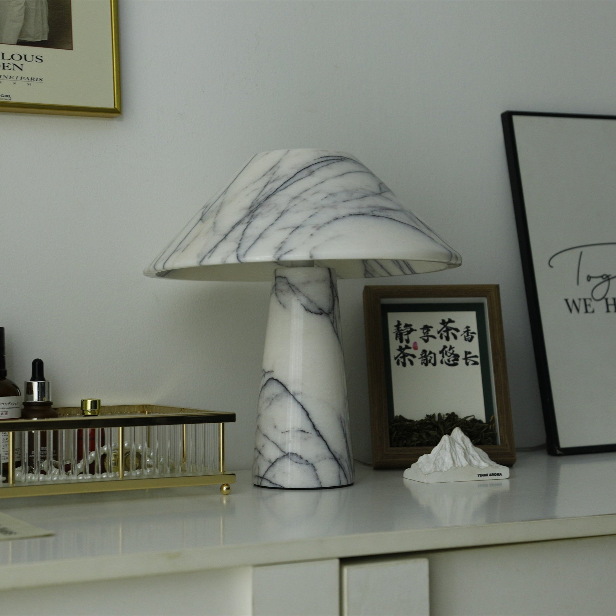 Dashiell Marble Modern Table Lamp