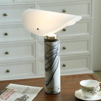 Inorielis Sculptural Travertine Table Lamp