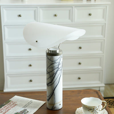 Inorielis Sculptural Travertine Table Lamp