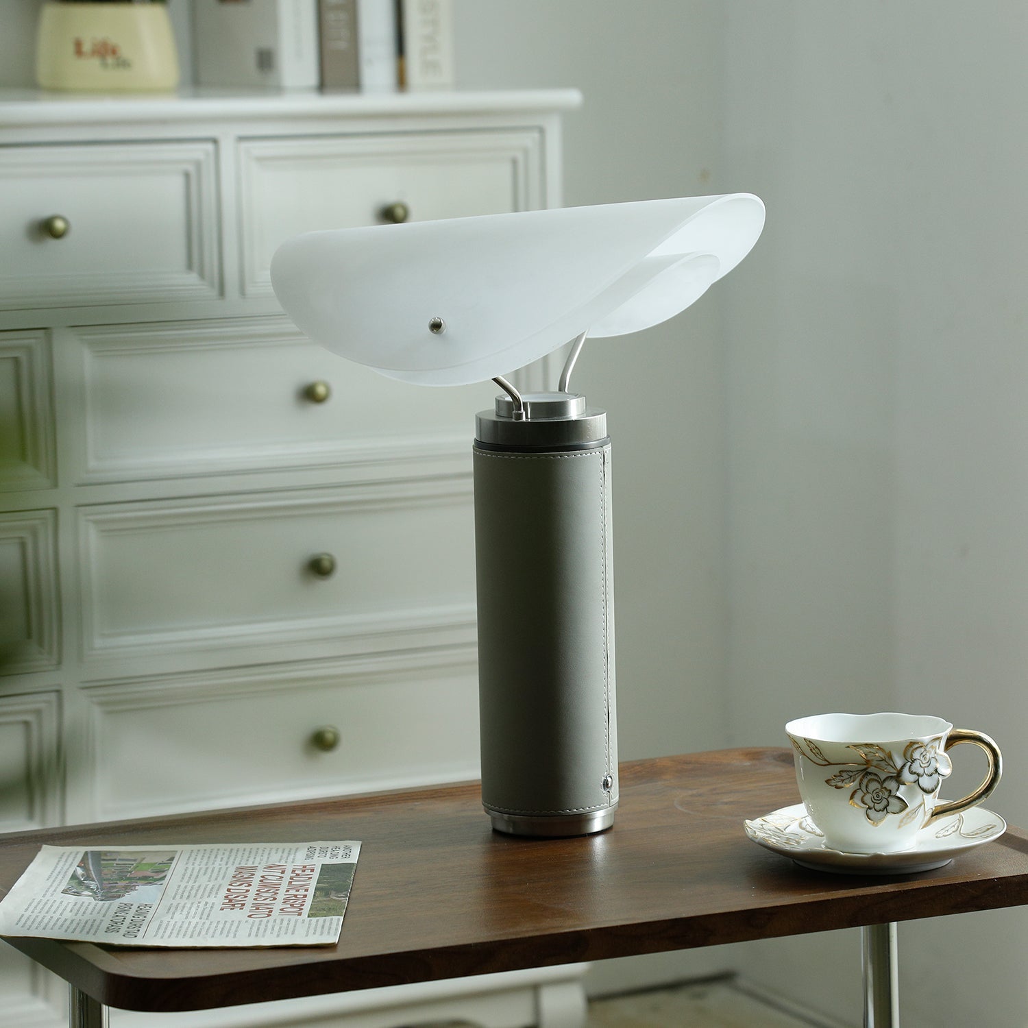 Inorielis Sculptural Travertine Table Lamp