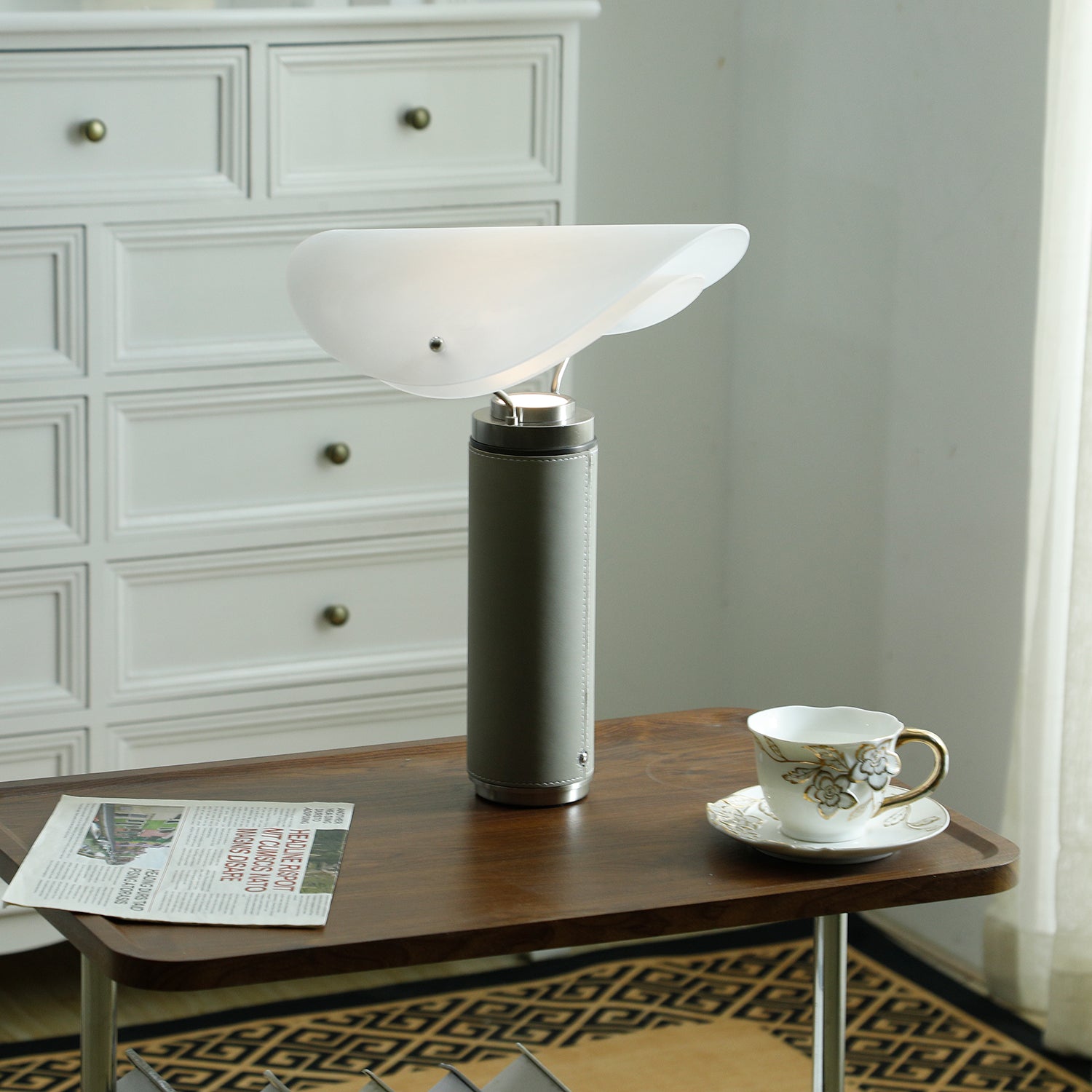 Inorielis Sculptural Travertine Table Lamp