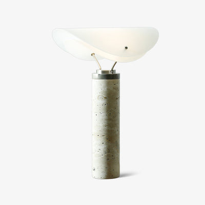 Inorielis Sculptural Travertine Table Lamp