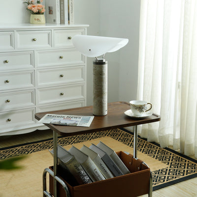 Inorielis Sculptural Travertine Table Lamp