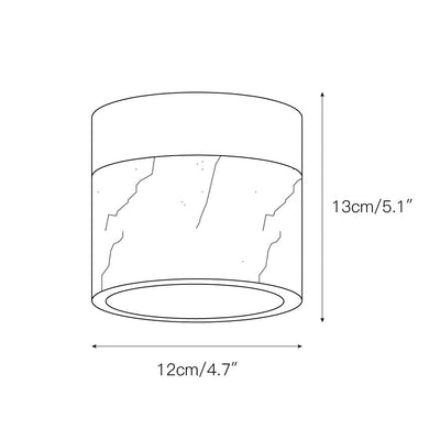 Selielle Round Marble Ceiling Lamp