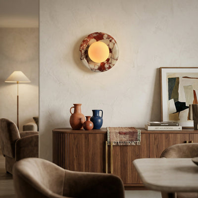 Westley Red Marble Indoor Wall Light