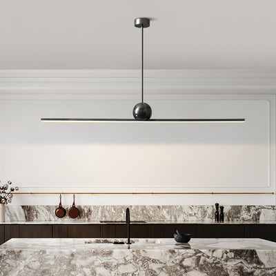 Mariiella Linear Minimalist Marble Pendant Light