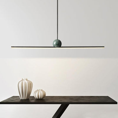 Mariiella Linear Minimalist Marble Pendant Light