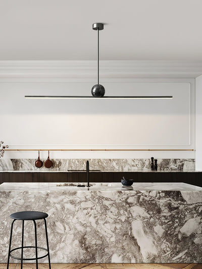Mariiella Linear Minimalist Marble Pendant Light