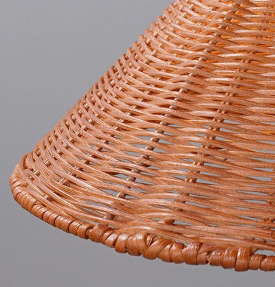Canarora Marble Orb Rattan Table Lamp