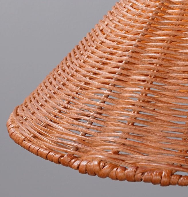 Canarora Marble Orb Rattan Table Lamp