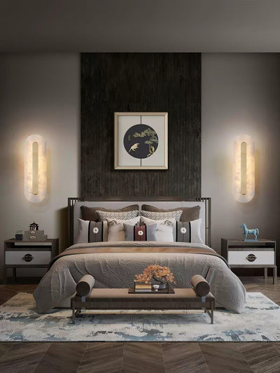 Selvia Minimalist Alabaster Wall Light
