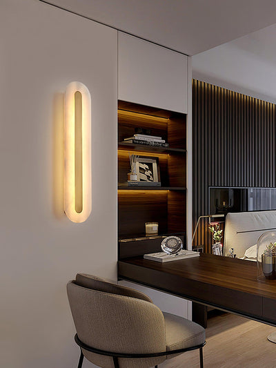 Selvia Minimalist Alabaster Wall Light