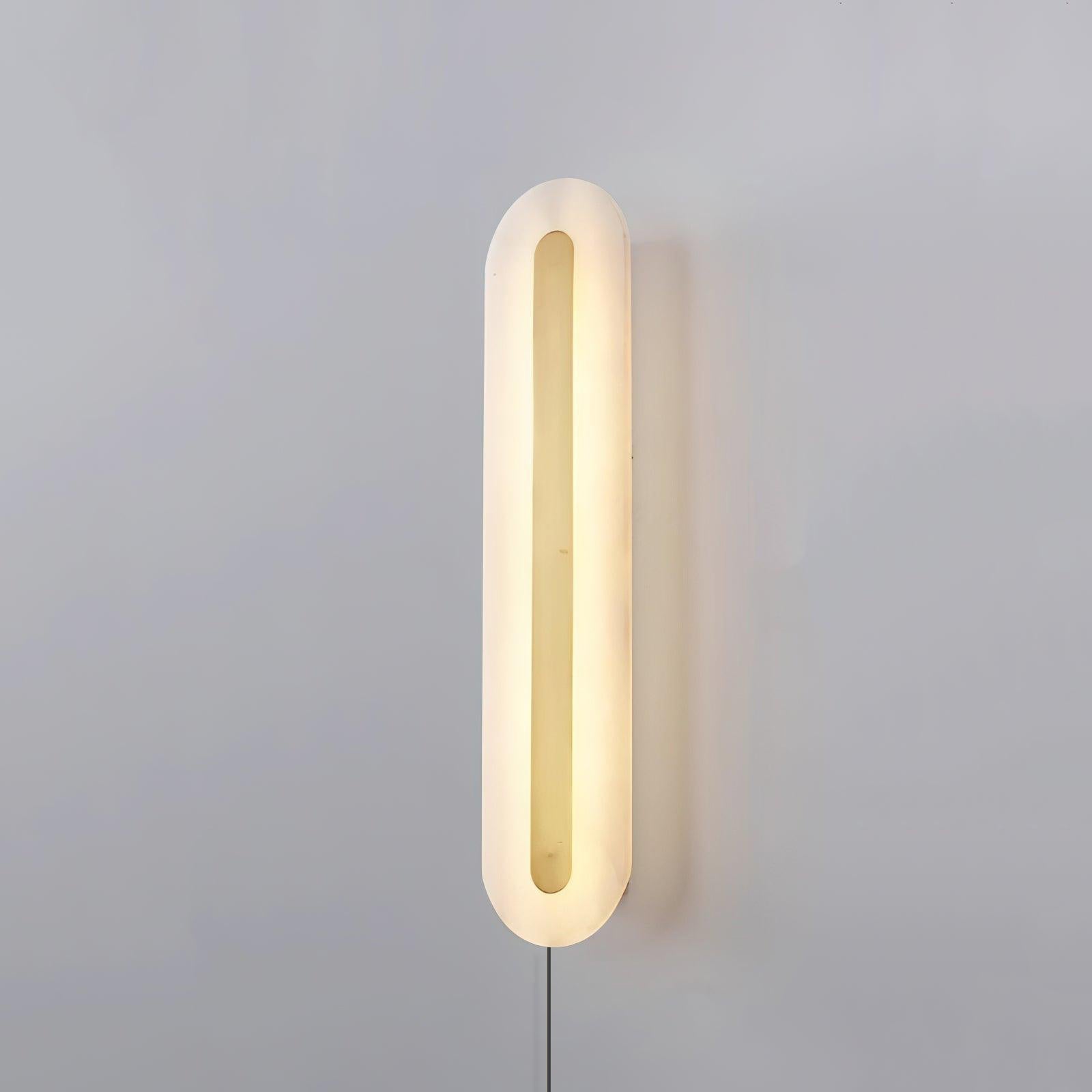 Alabaster Rounded Plug-in Wall Light