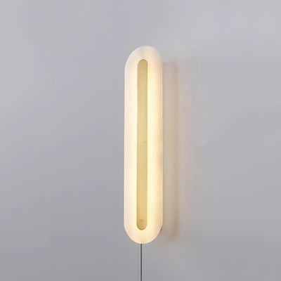 Alabaster Rounded Plug-in Wall Light