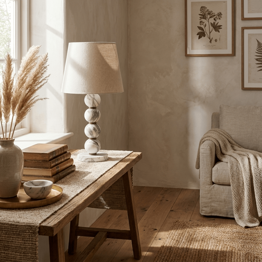 Avrielle Marble Sphere Table Lamp