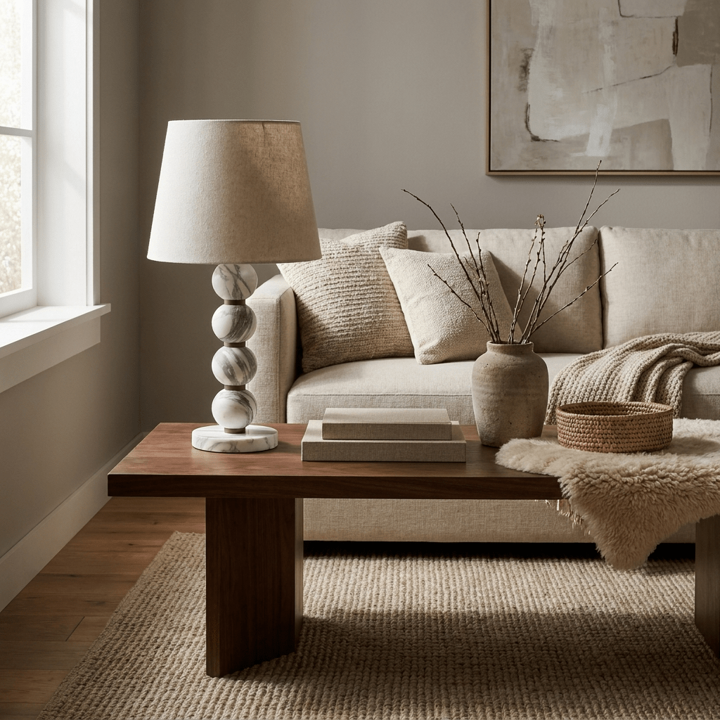 Avrielle Marble Sphere Table Lamp